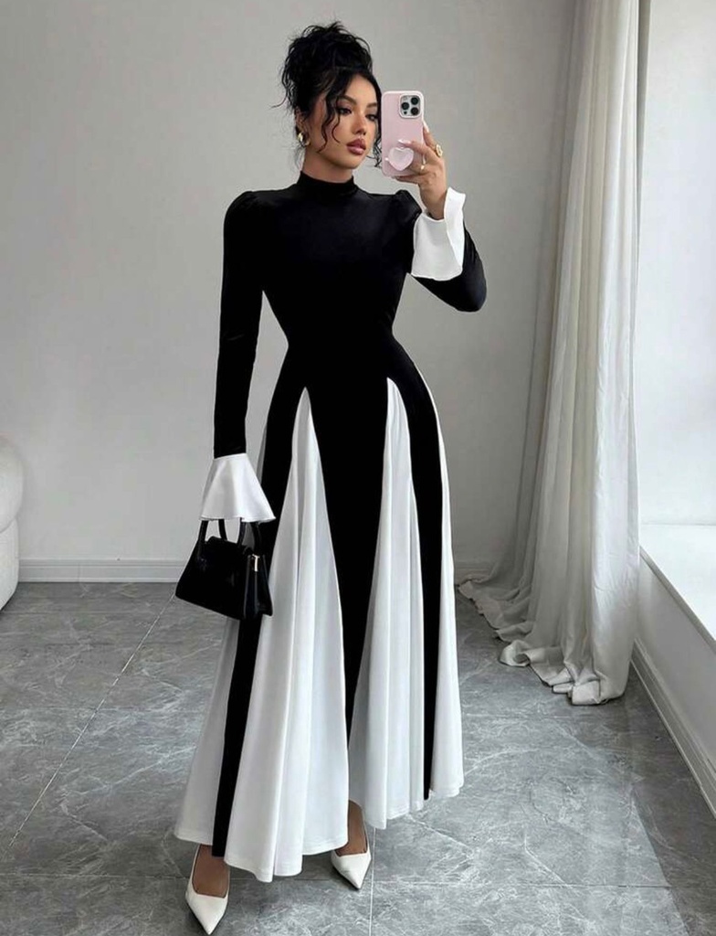 Robe noir et blanc 