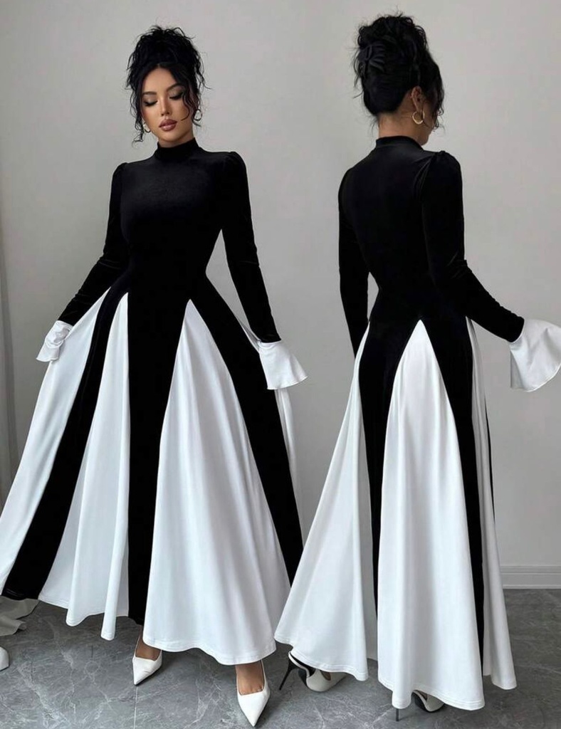 Robe noir et blanc 
